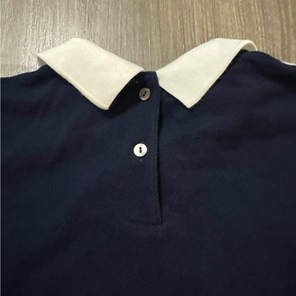 Lacoste Dark Blue and White Collar Polo - Picture 11 of 11